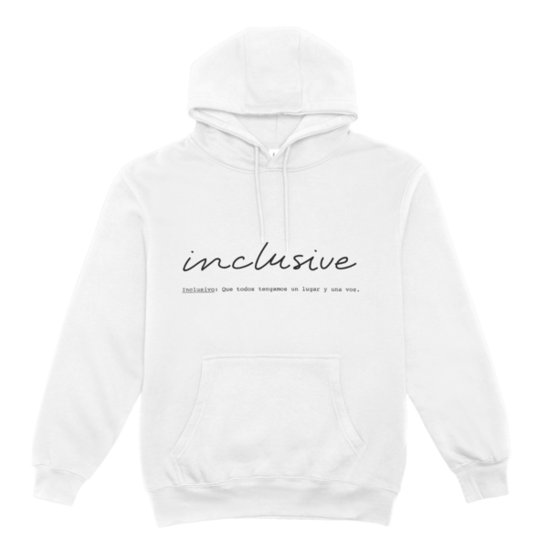 hoodie inclusive blanca